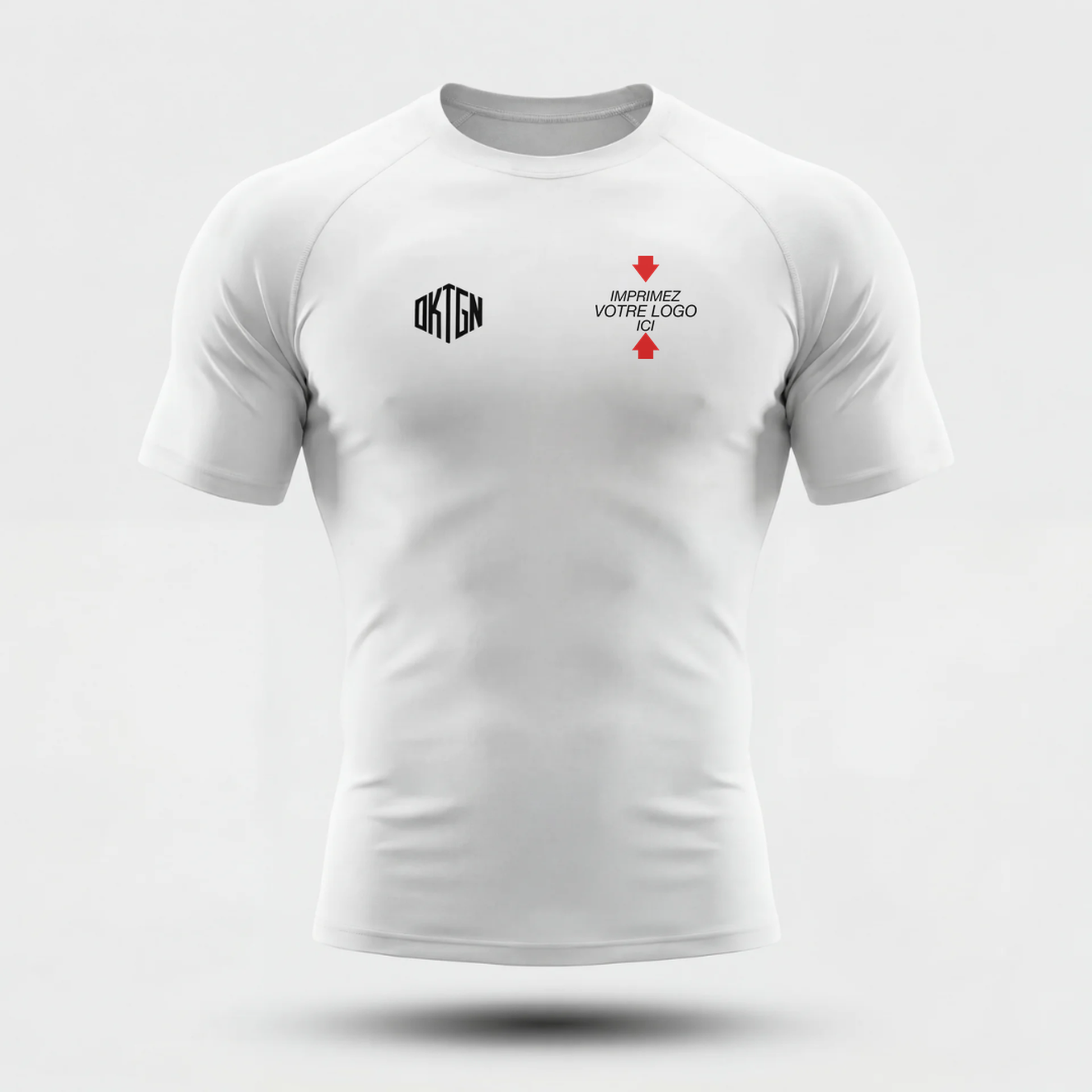 Rashguard personnalise blanc face