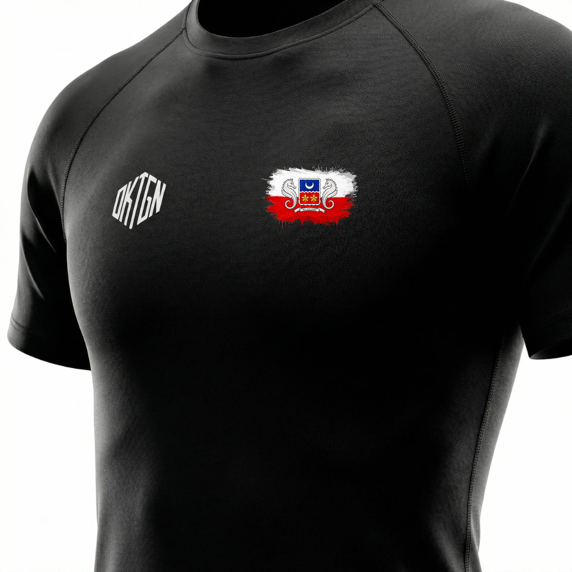 Rashguard Mayotte noir detail