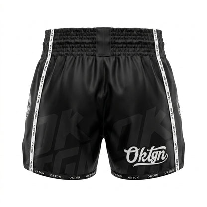 Short Muay Thai OKTAGON noir dos