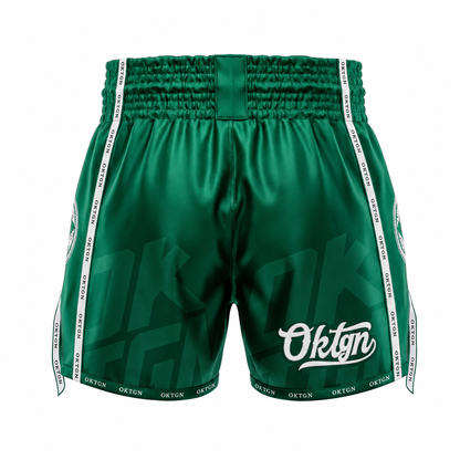 Short Muay Thai OKTAGON vert dos
